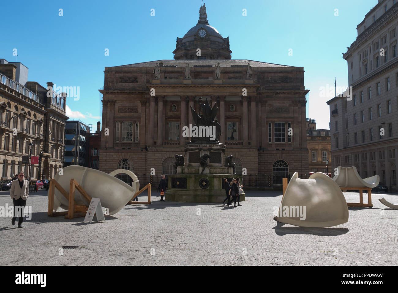 Ansicht der Rückseite des Liverpool Rathaus, Liverpool UK. Stockfoto