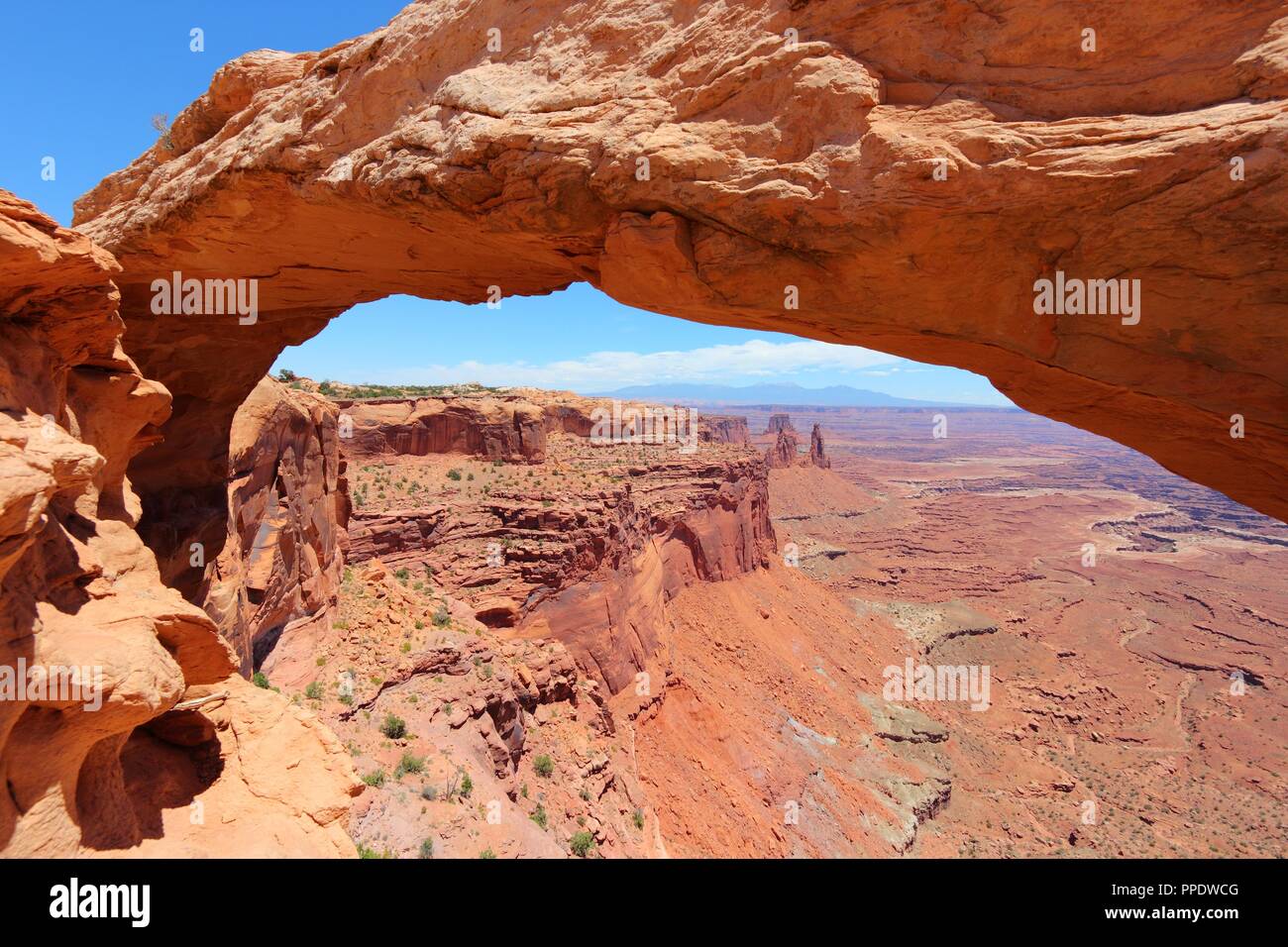 Canyonlands National Park in Utah, USA. Insel im Himmel. Mesa Arch. Stockfoto