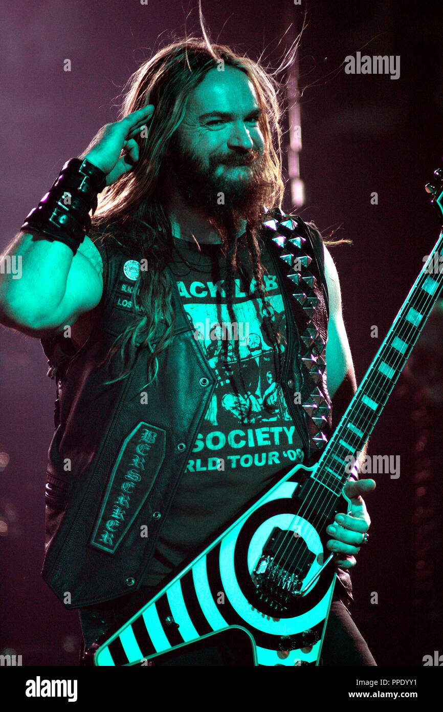 Zakk Wylde mit Black Label Society führt im Konzert im Club Revolution in Fort Lauderdale, Florida, am 11. März 2007. Stockfoto