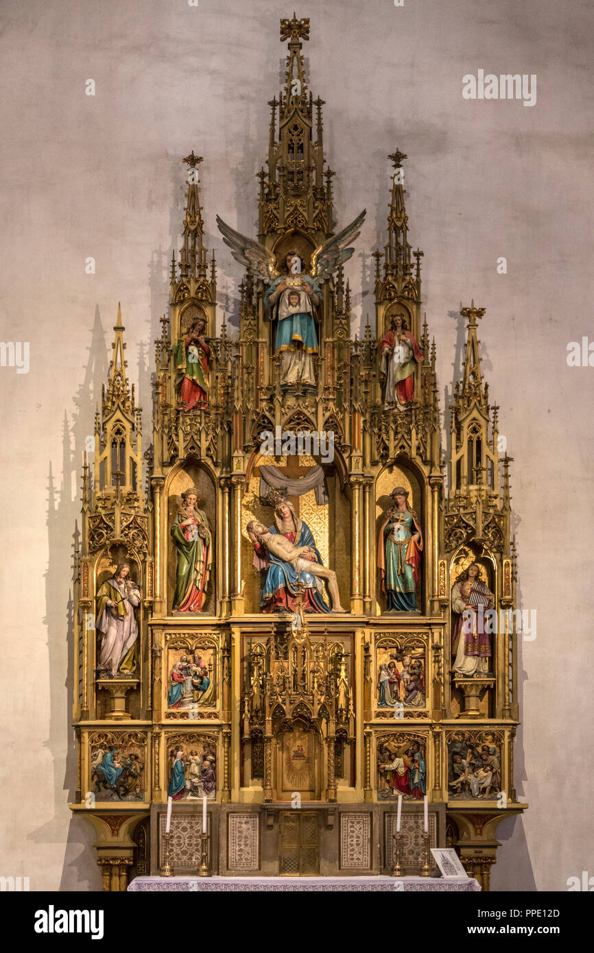 Innere des gotischen Stil der Martinskirche in der stadt Bratislava in der Slowakei. Stockfoto