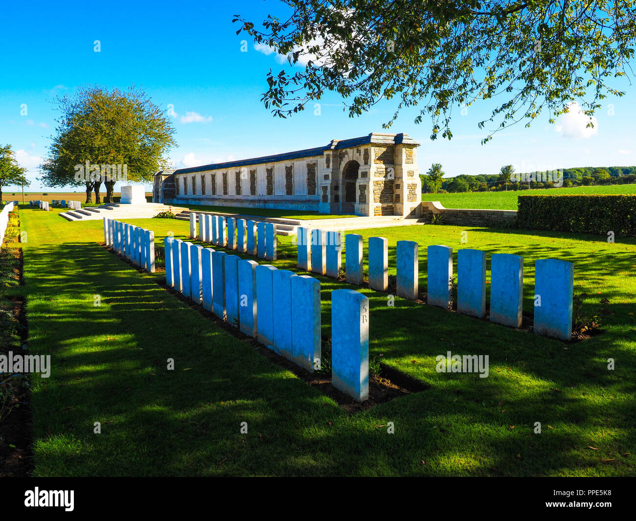 Neuseeland Kräfte Memorial bei Caterpillar Tal Friedhof an der Somme Schlachtfeld, Frankreich Stockfoto