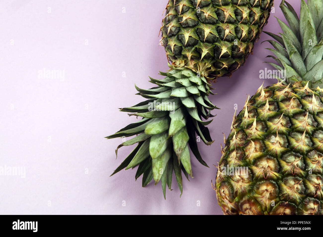 Ananas auf hellen Hintergrund. Gesunde tropische Früchte Stockfoto