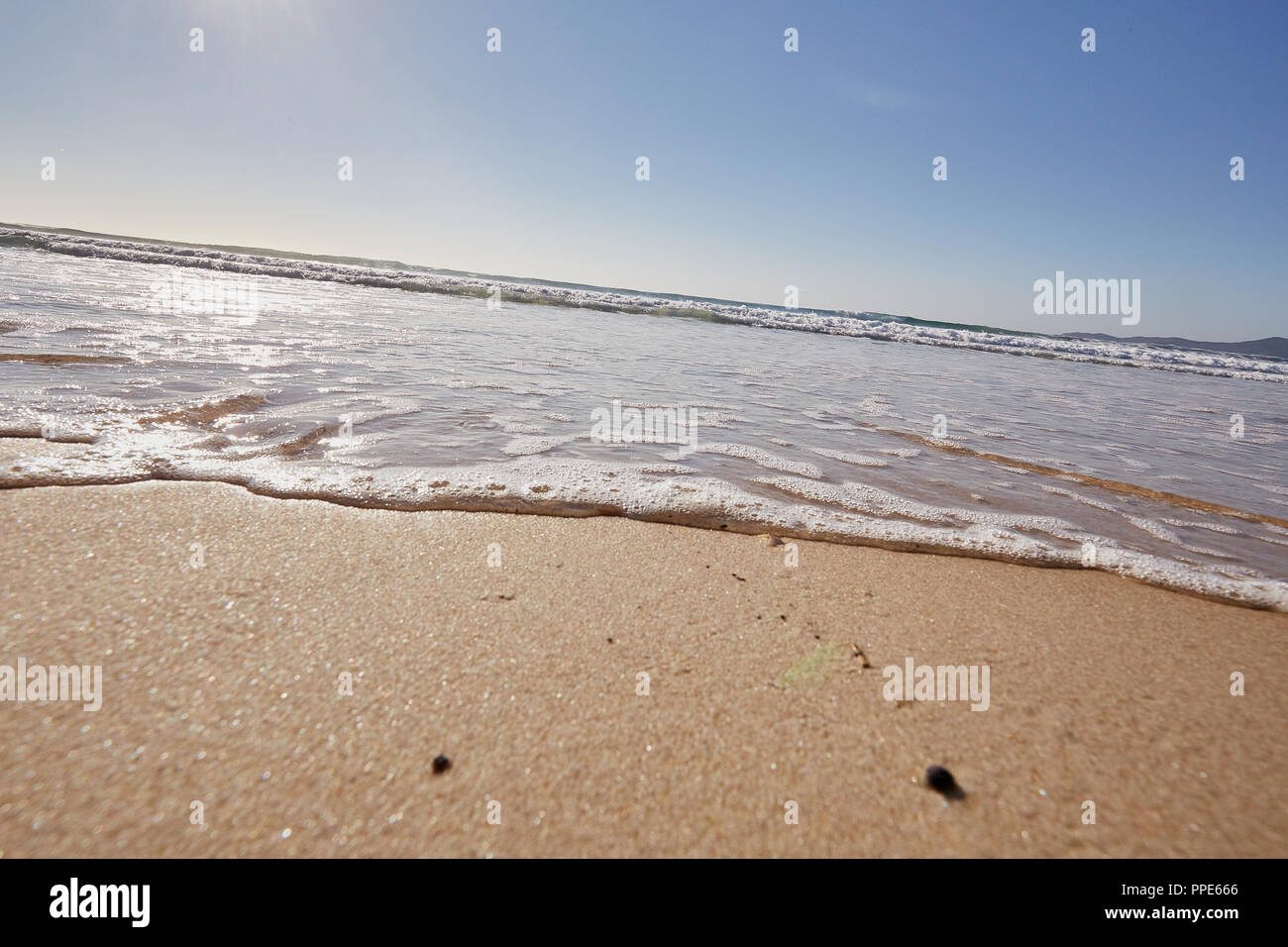 Einsame Strand von Noosa North Shore, Queensland, Australien Stockfoto