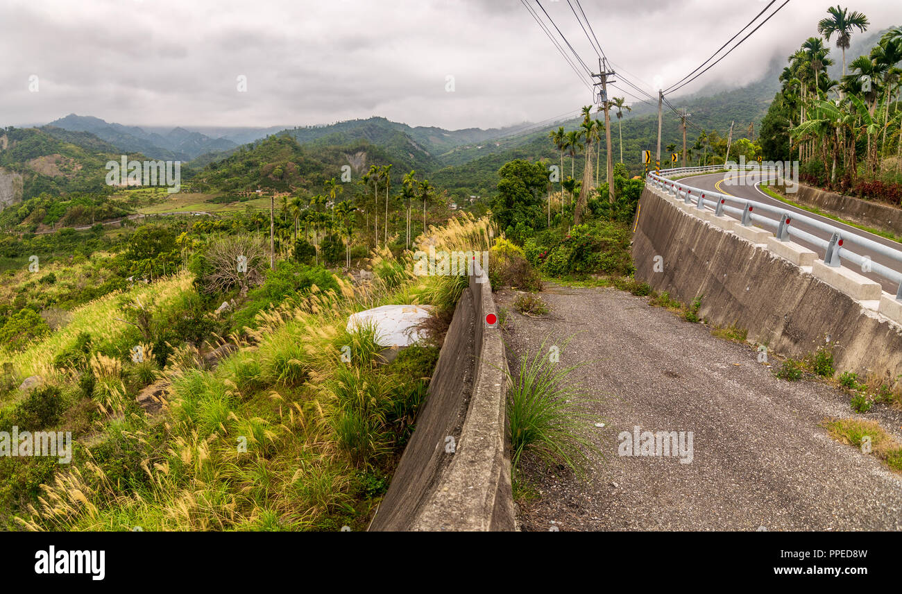 Die Straße weniger reiste, Ostküste von Taiwan Stockfoto