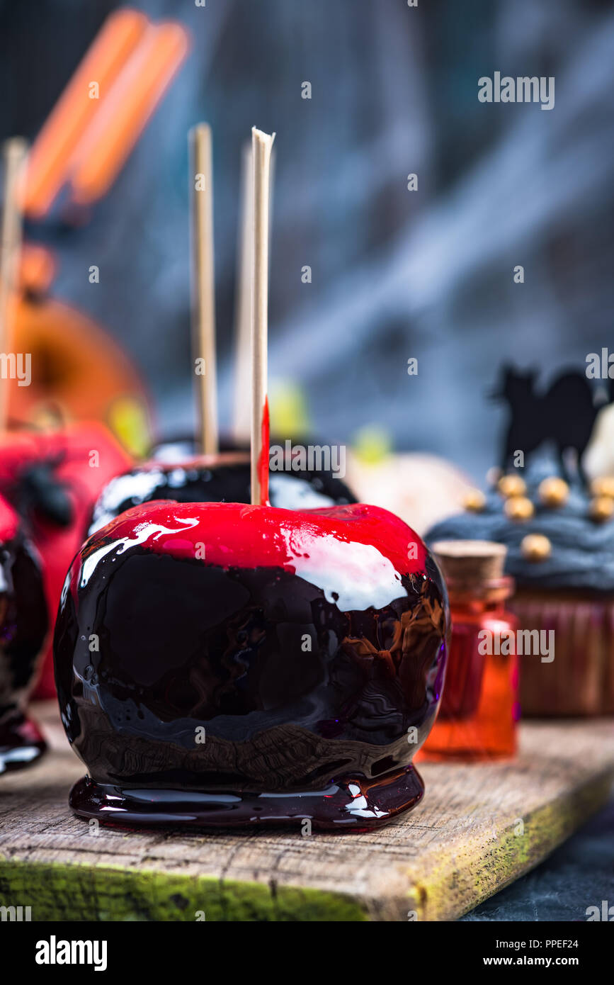 Traditionelle Candy Apple. Stockfoto