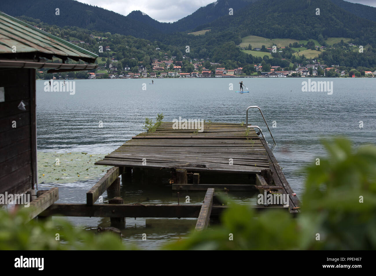 Hotel Lederer am Bad Wiessee, Bayern. Dieses Hotel als der Ort bekannt ist, wo Adolf Hitler Ernst Röhm 1934 (Nacht der langen Messer) verhaftet. Das Hotel ist in der Insolvenz und vielleicht wird Es abrtorn downpted werden. Stockfoto