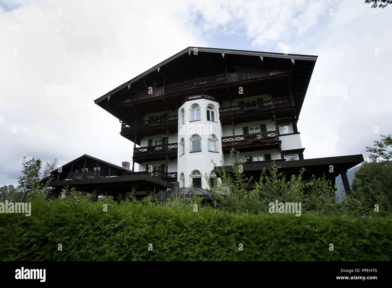 Hotel Lederer am Bad Wiessee, Bayern. Dieses Hotel als der Ort bekannt ist, wo Adolf Hitler Ernst Röhm 1934 (Nacht der langen Messer) verhaftet. Das Hotel ist in der Insolvenz und vielleicht wird es abgerissen werden. Stockfoto