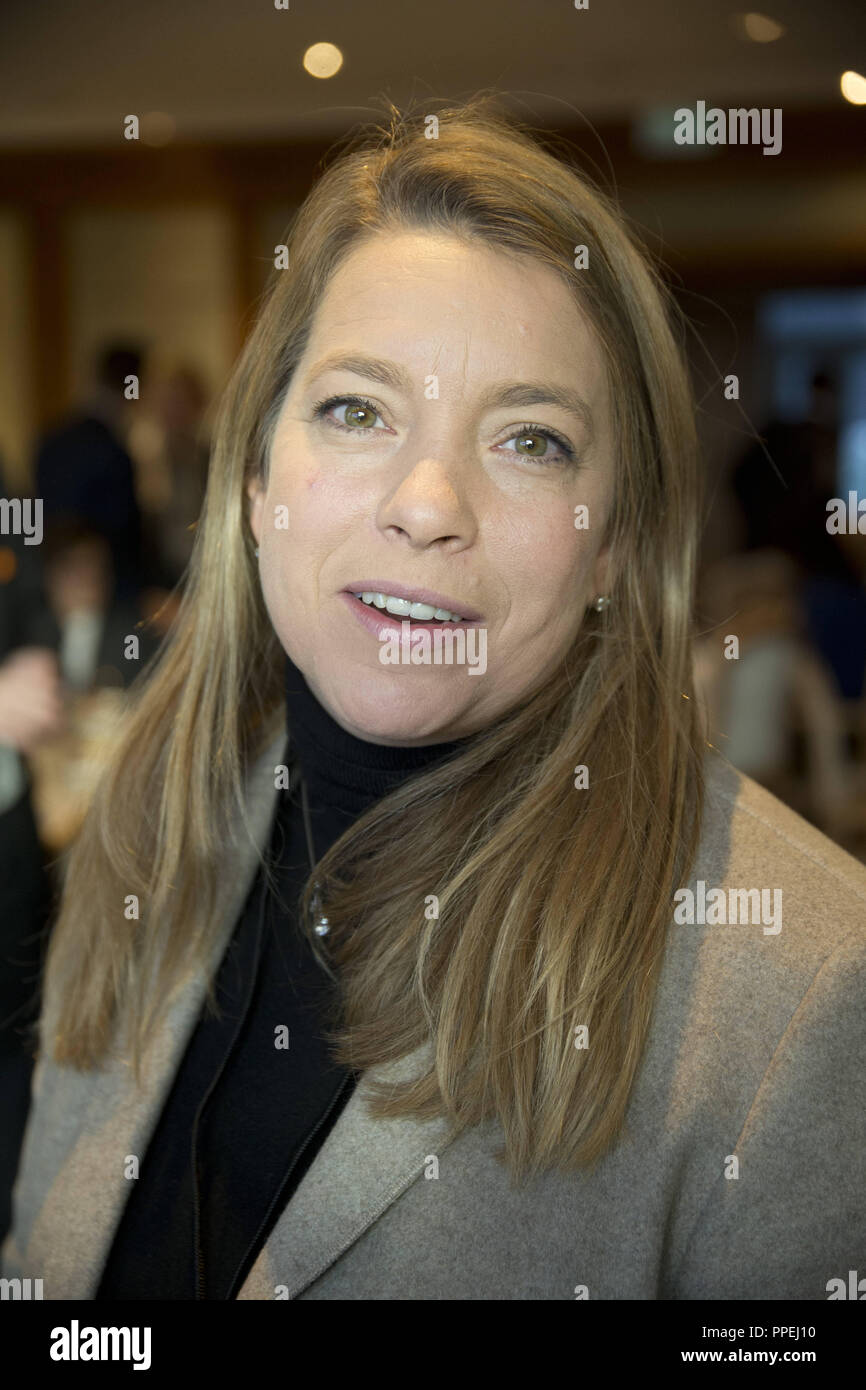 Sandra Sieber auf dem Wirtschaftsgipfel der Sueddeutschen Zeitung im Hotel Adlon in Berlin. Stockfoto