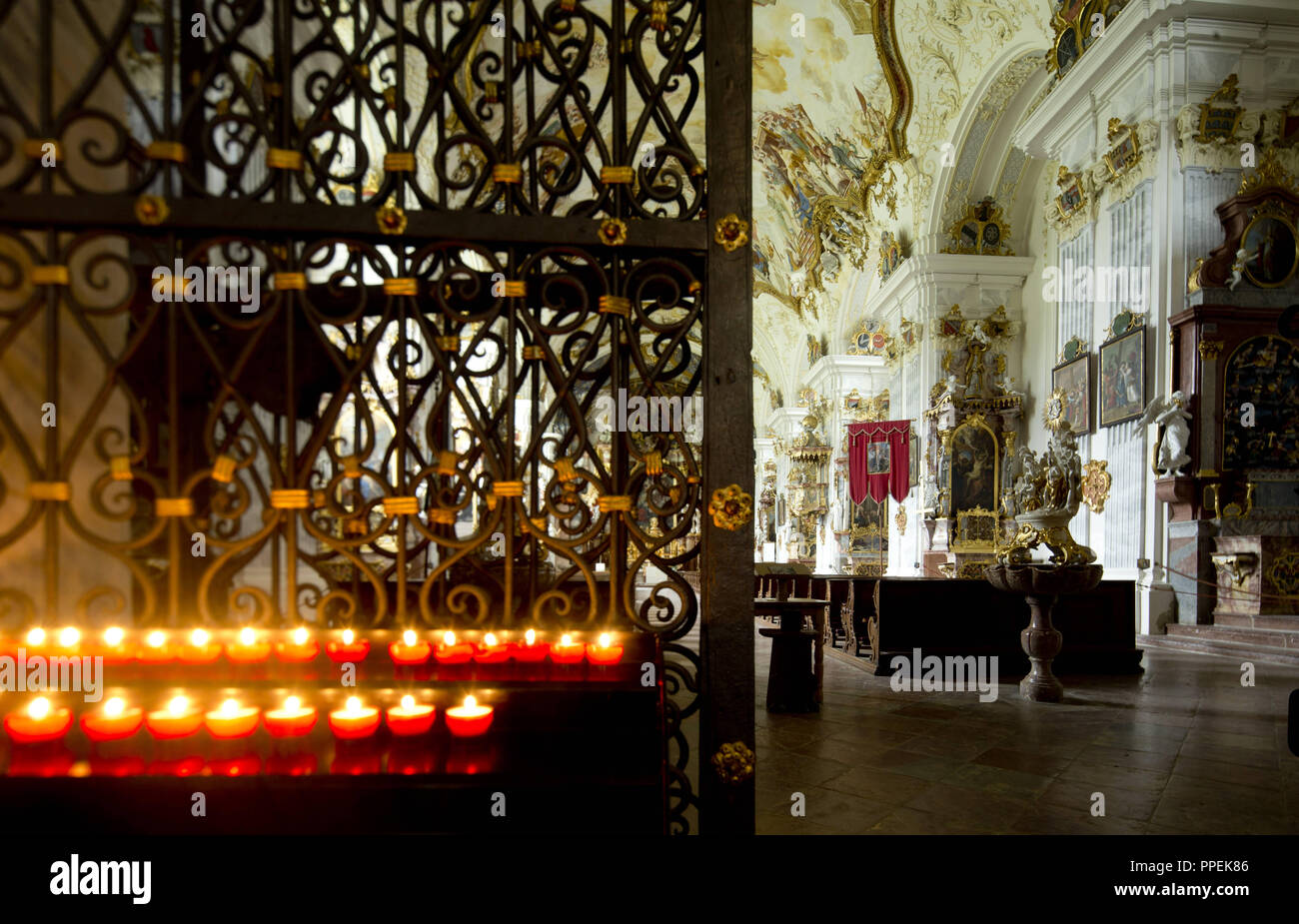 Die raitenhaslach Kloster in der Stadt Burghausen, Region Inn-Salzach, Oberbayern, nach der Rekonstruktion und Renovierung der Technischen Universität München. Stockfoto