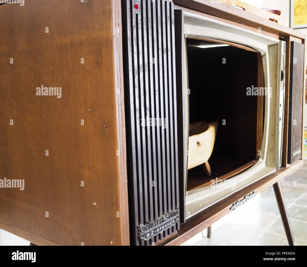 Refungsional vintage Fernsehen Stockfoto