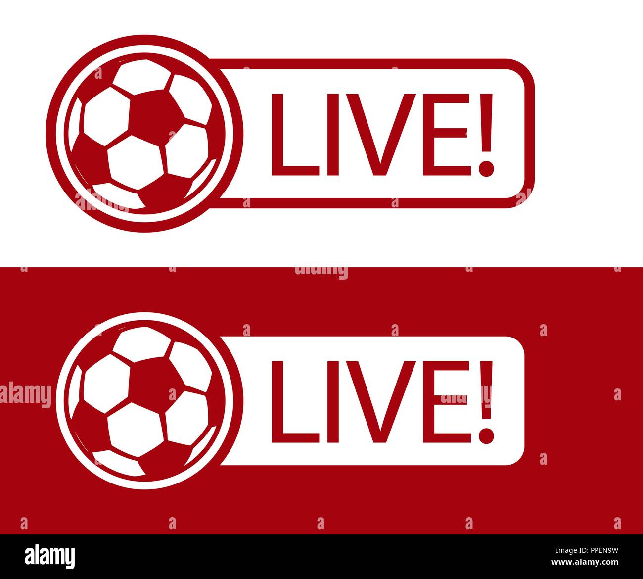 Fussballspiel Live Broadcast Symbol Vektor Illustration Sport Tv Stock Vektorgrafik Alamy