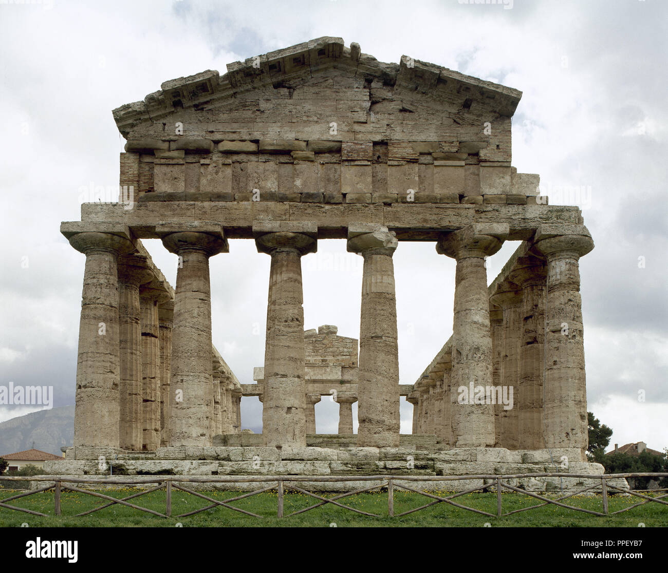 Paestum. Tempel der Athene. 6. Jahrhundert vor Christus. Italien. Stockfoto