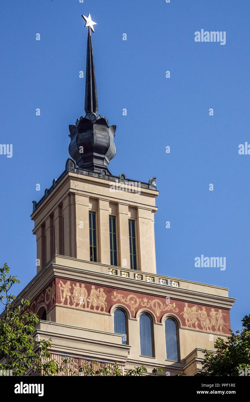 Hotel International, Prag Dejvice, ist die größte Sozialistische Realismus Gebäude in Prag, Tschechische Republik Stockfoto