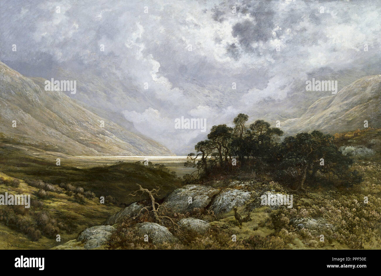 Doré Gustave - Landschaft in Schottland Stockfoto
