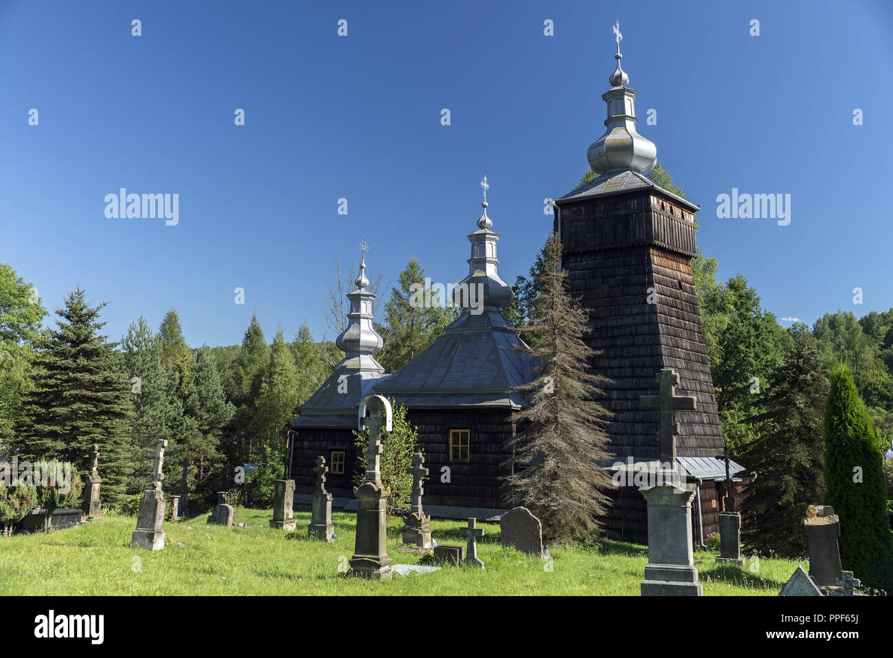 Eine historische, Holz- orthodoxe Kirche im Süden Polens Stockfoto