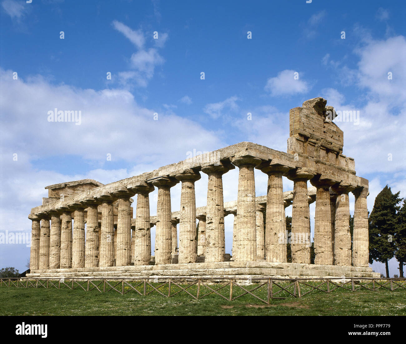Paestum. Tempel der Athene. 6. Jahrhundert vor Christus. Italien. Stockfoto