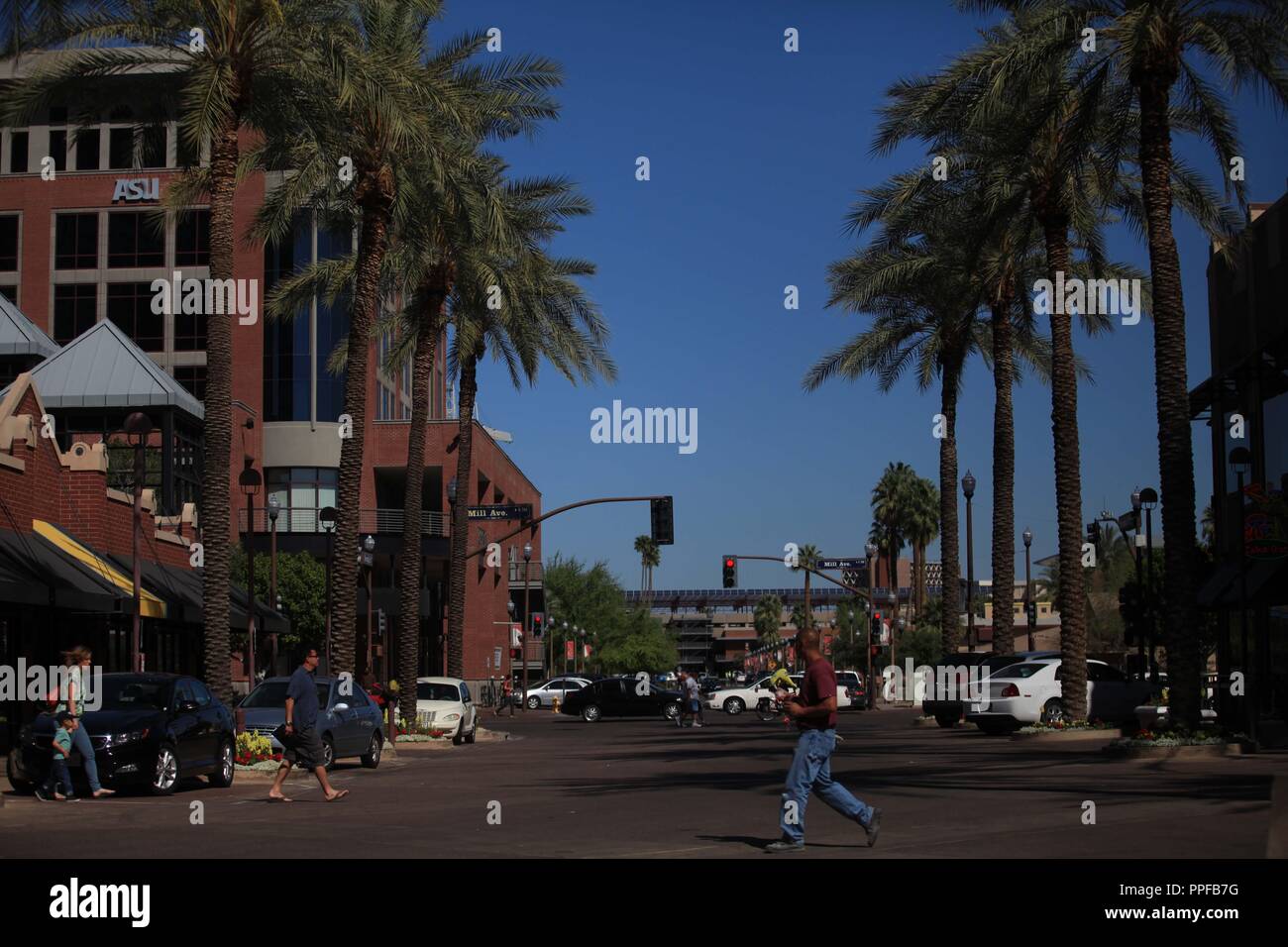 Stadt Tempe, AZ, Tempe Town Lake. Stadt Tempe, AZ, Tempe Town Lake, Phoenix AZ. Stockfoto