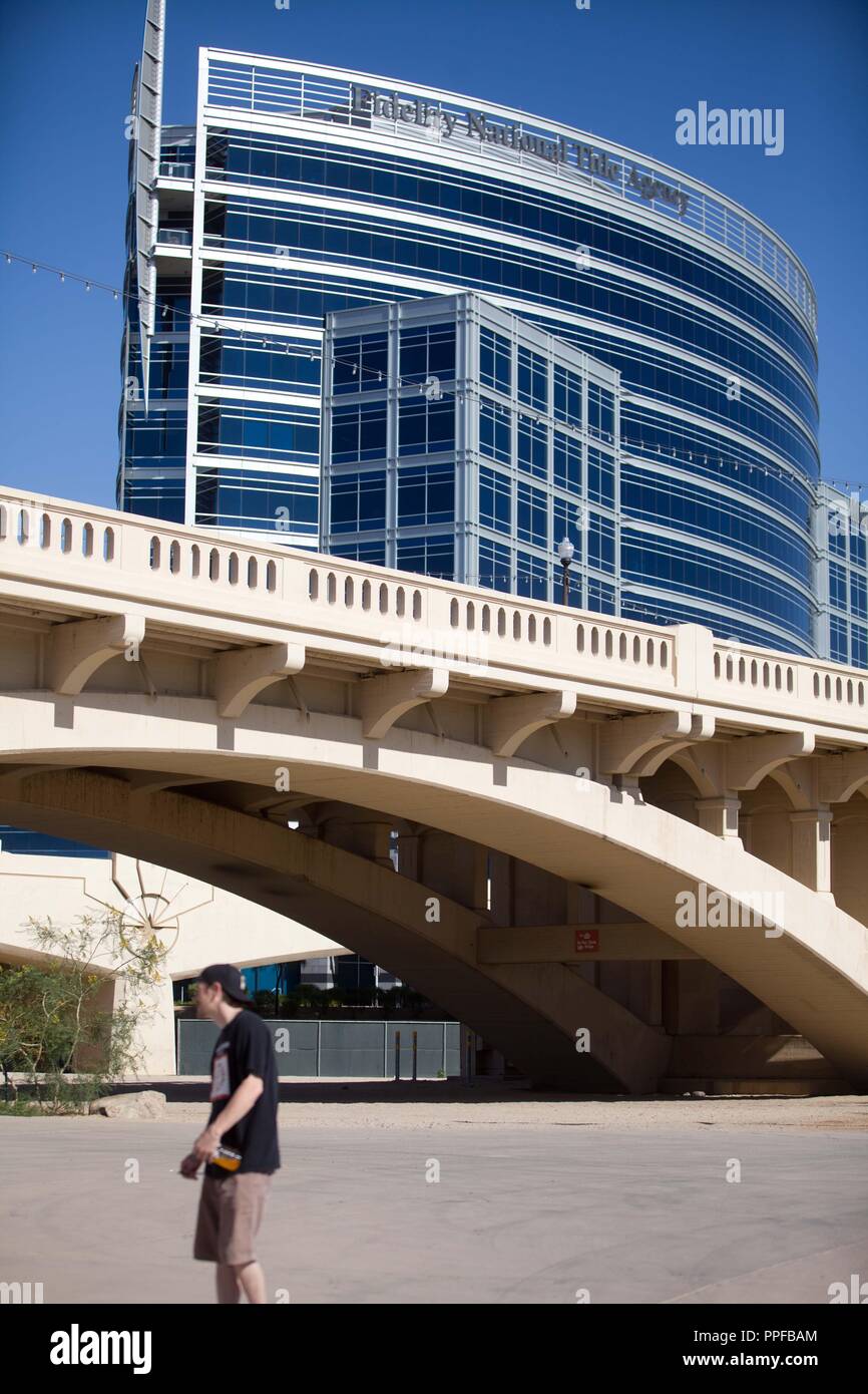 Stadt Tempe, AZ, Tempe Town Lake. Stadt Tempe, AZ, Tempe Town Lake, Phoenix AZ. Stockfoto