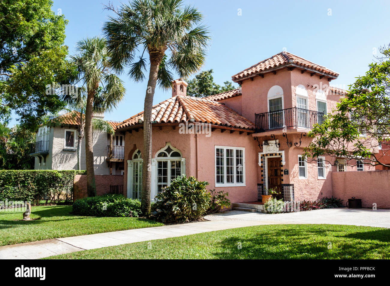 West Palm Beach Florida, Old Northwood Historic District, Häuser Häuser Residenzen, FL180212119 Stockfoto