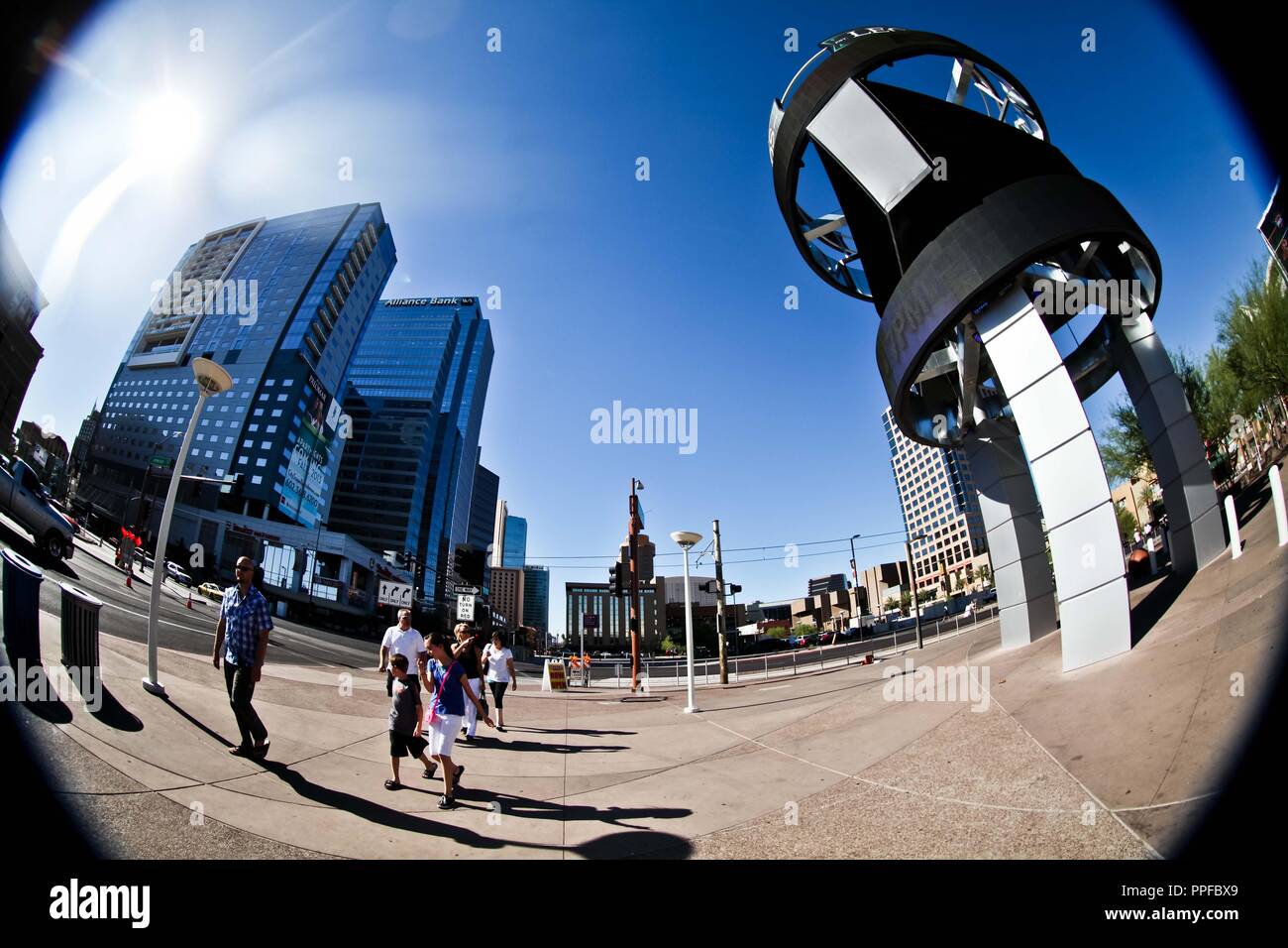 Centro de Phoenix, Phoenix, US Airways Center, America West Arena, Chase Field, Downtown Phoenix, Estadio Chase Field Stockfoto