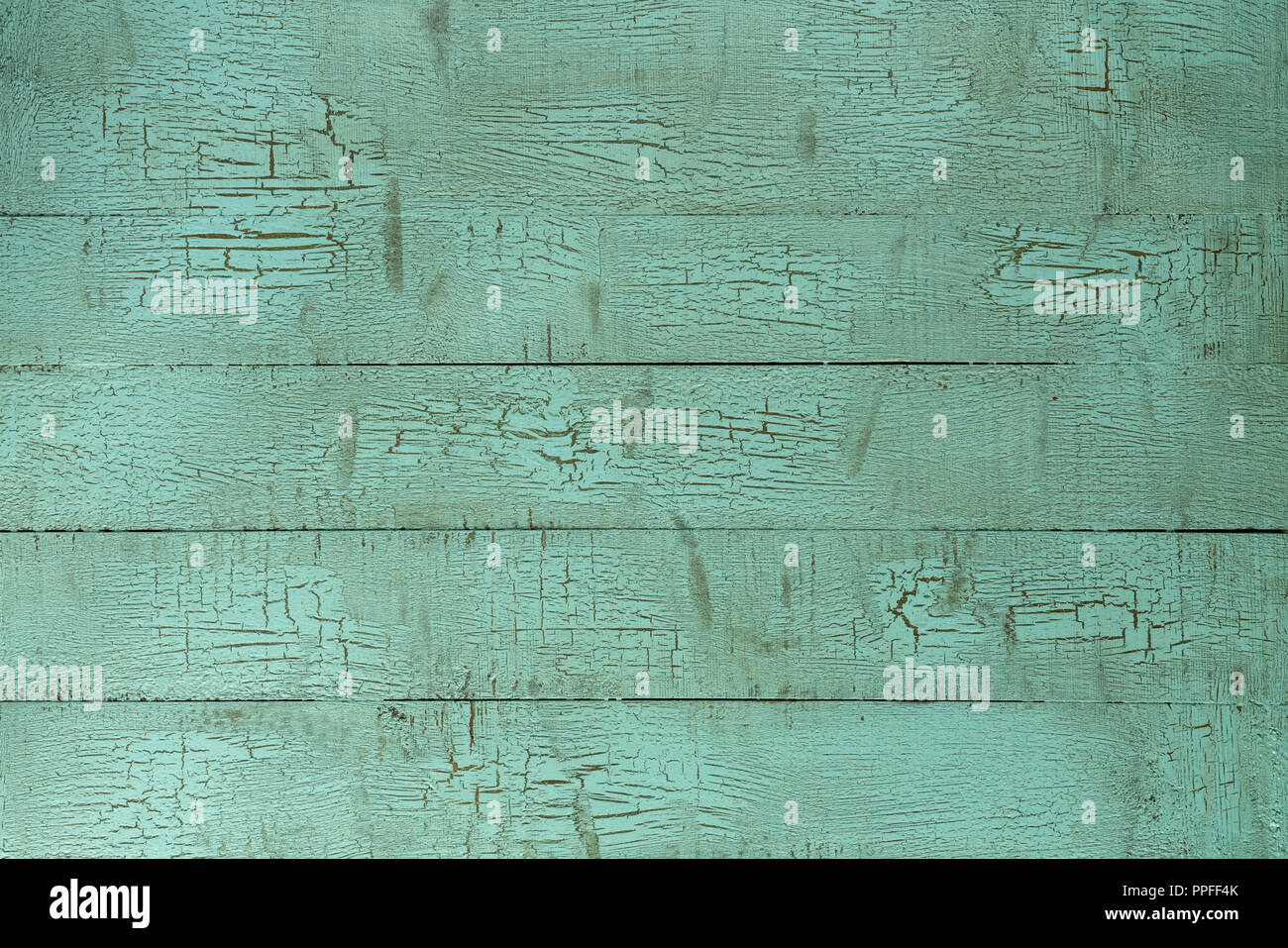 Alten grünen verwittertes Holz plank table top Hintergrund Stockfoto