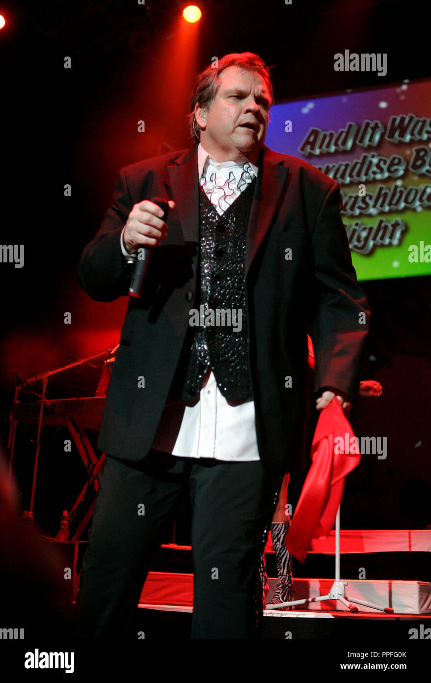 Meat Loaf führt im Konzert an der Mizner Park Amphitheater in Boca Raton, Florida am 5. April 2007. Stockfoto