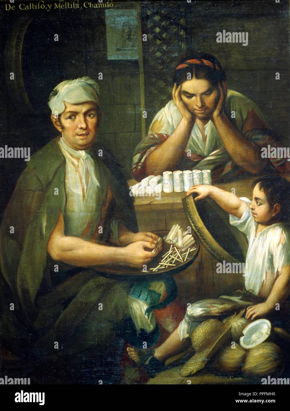 Miguel Cabrera/'De Sorry y Mestiza-: Chamizo', 1763. Museum: MUSEO DE AMERICA. Stockfoto