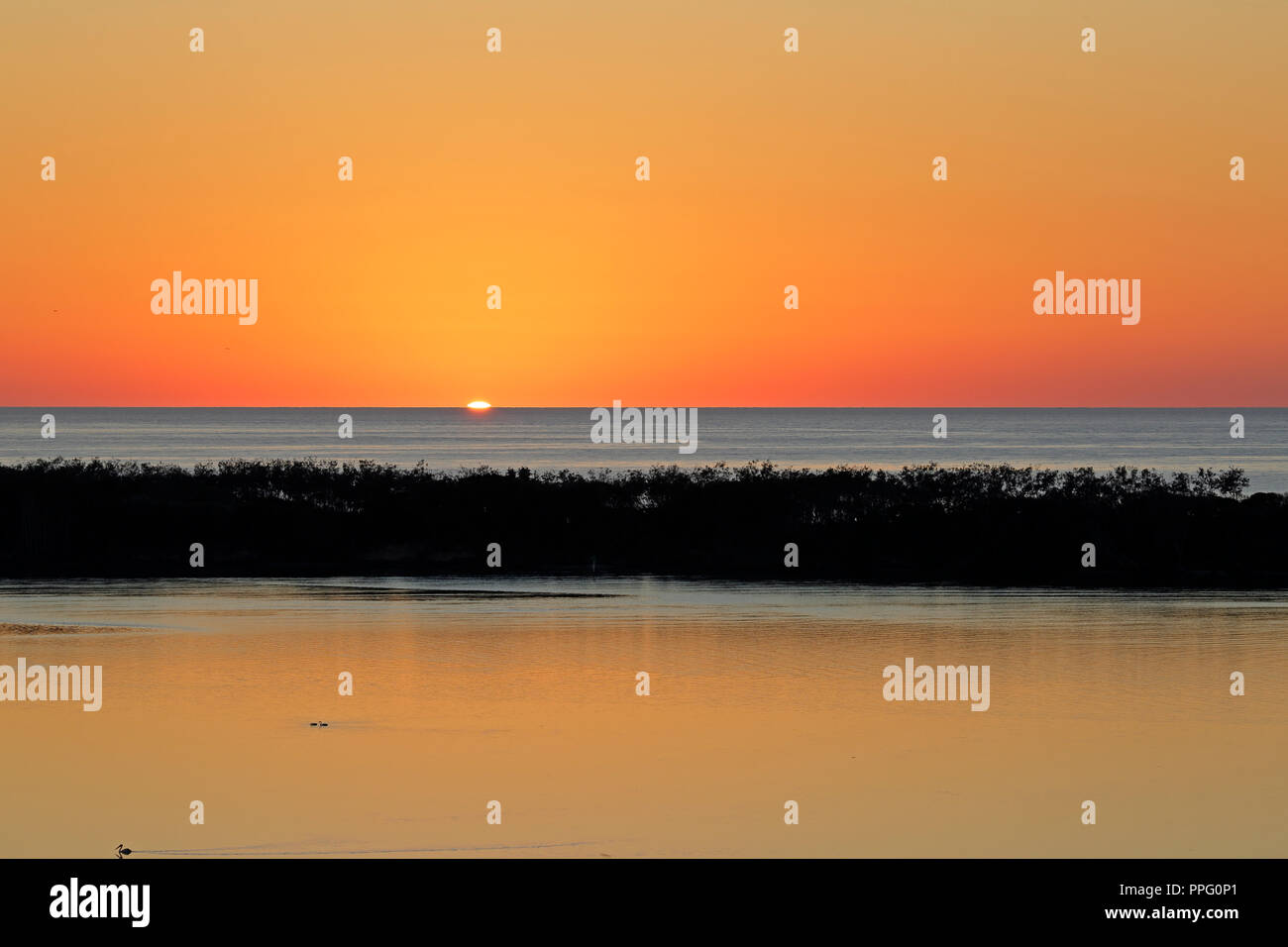 Sonnenaufgang über dem Pazifik an der Sunshine Coast Queensland Australien Stockfoto