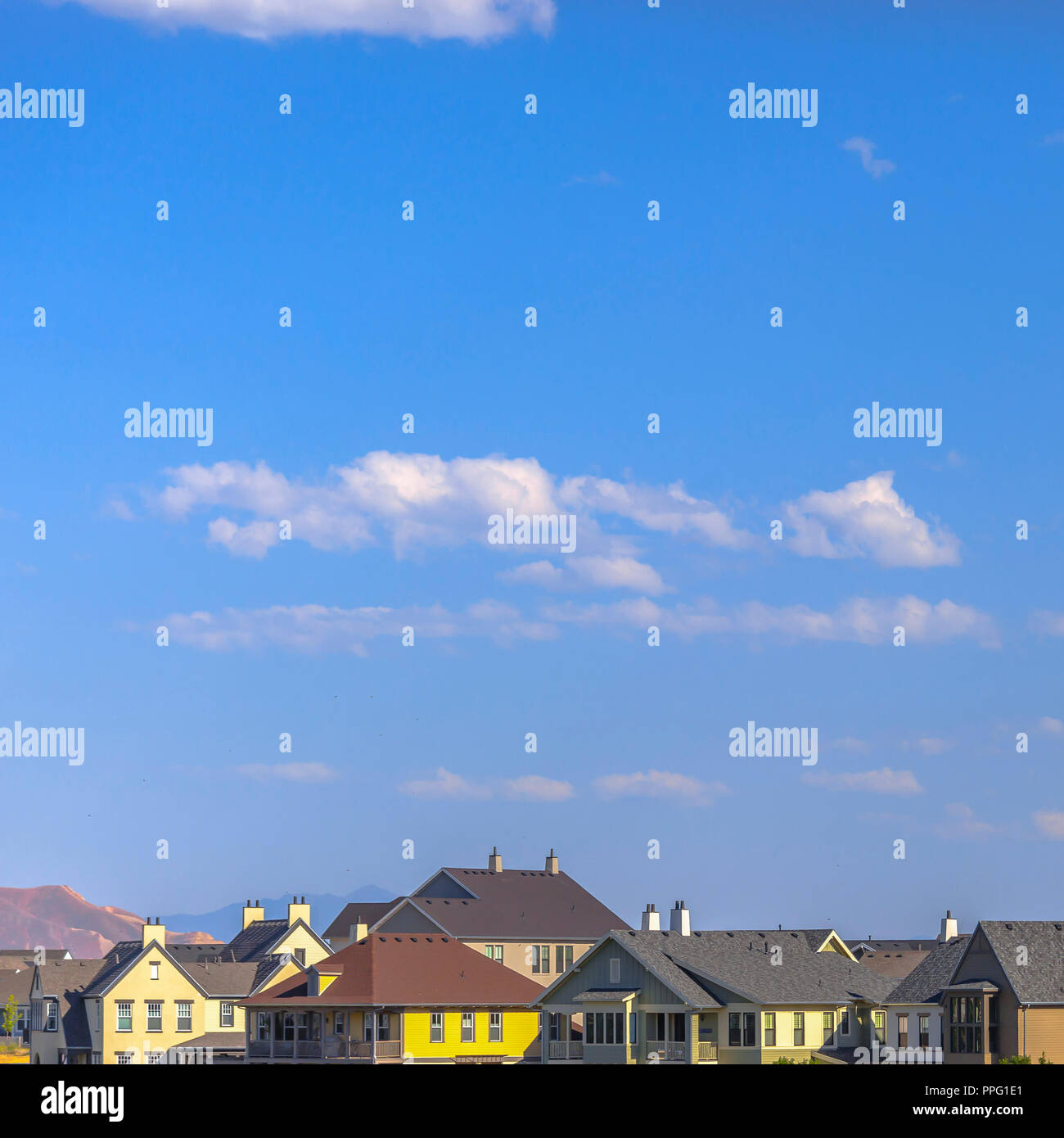 Wohnungen im Morgengrauen Utah unter einem weiten Himmel Stockfoto