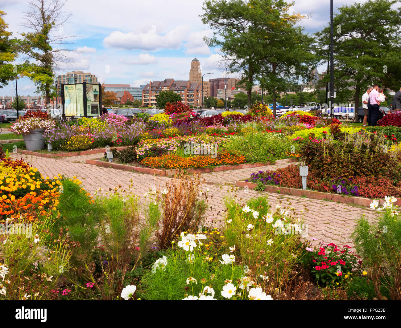 Universität Versuch Garten, Erie Basin Marina, Buffalo, New York Stockfoto