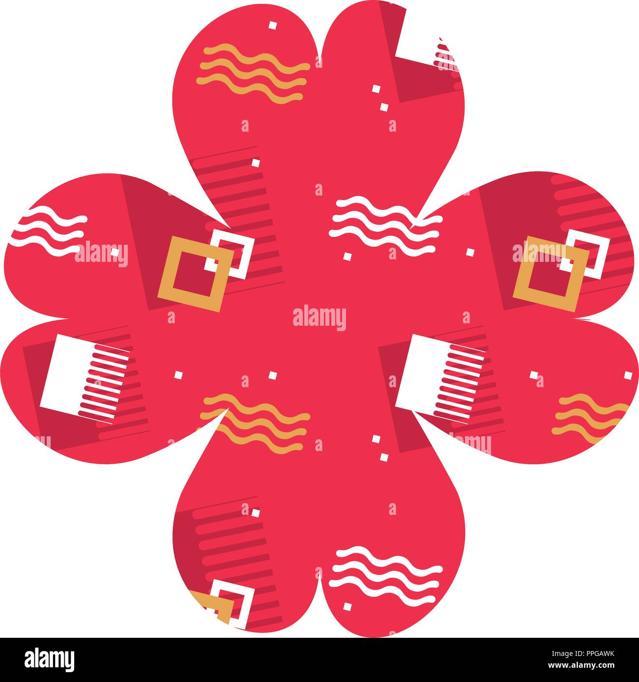 Memphis emblem Frame Stock Vektor