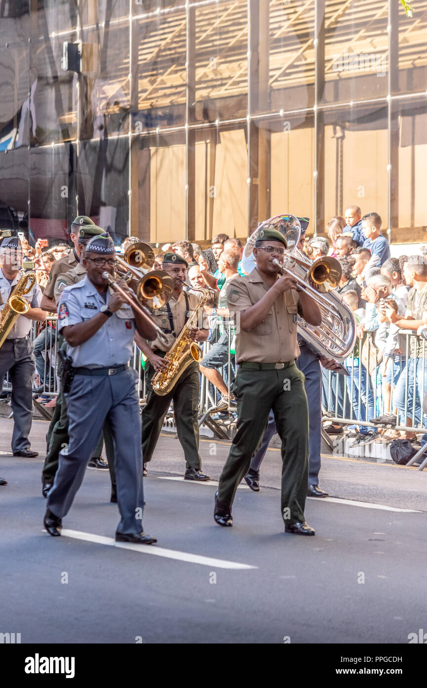 Campinas/SP/Brasilien - September 7, 2018: Brasilianischen Unabhängigkeitstag Militärparade und Feier Stockfoto