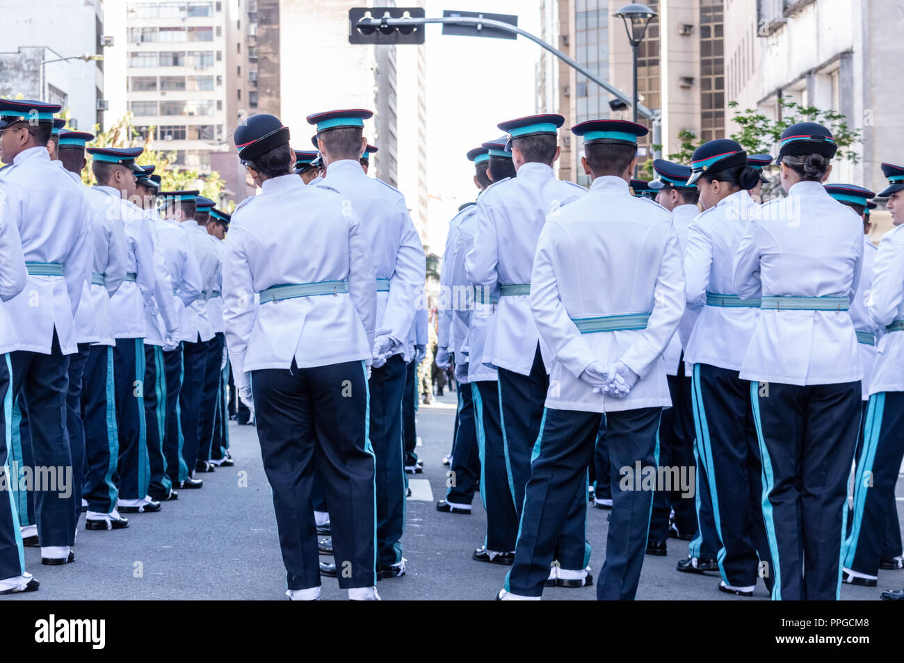 Campinas/SP/Brasilien - September 7, 2018: Brasilianischen Unabhängigkeitstag Militärparade und Feier Stockfoto