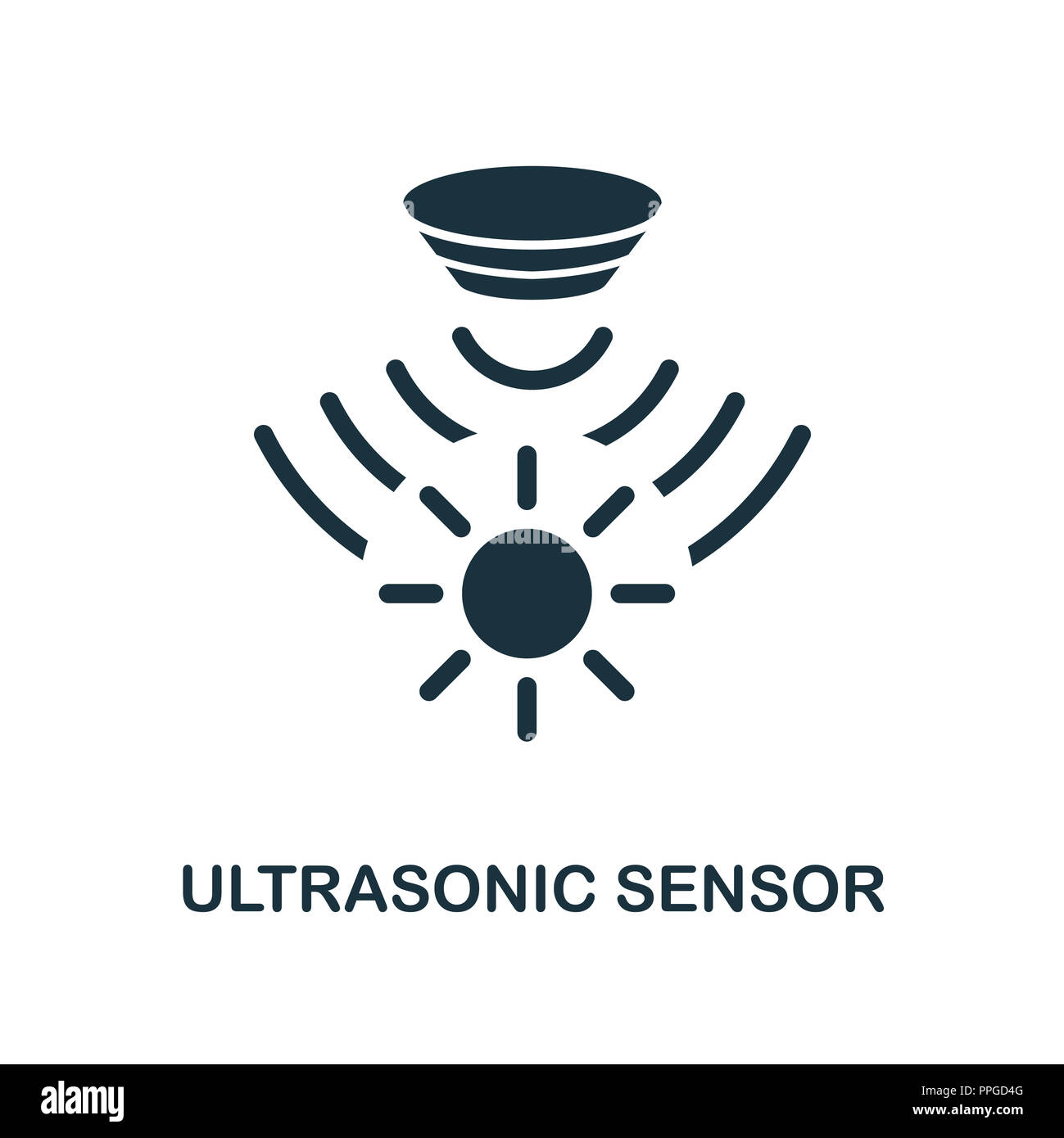 Ultraschallsensor Symbol. Schwarzweiß-Design von Sensoren Sammlung. UX und  UI. Pixel Perfect Ultraschallsensor Symbol. Für web design, Apps,-Softw  Stockfotografie - Alamy