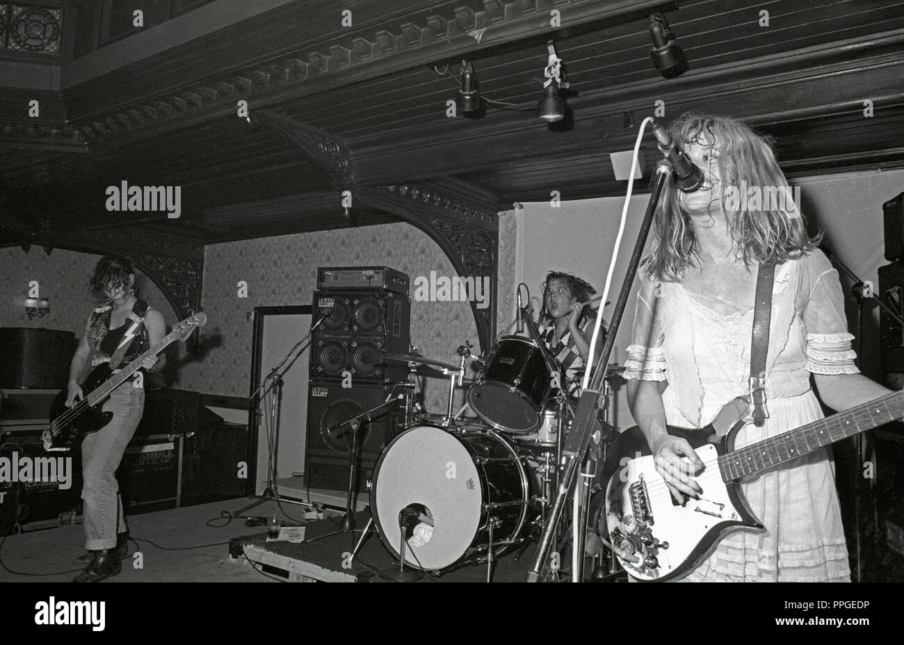 Babes In Toyland bei Bedford Esquires, 05.10.1990. Stockfoto
