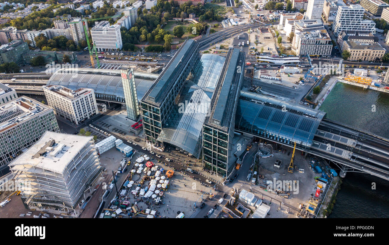 Hauptbahnhof, Hauptbahnhof, Berlin, Deutschland, Stockfoto