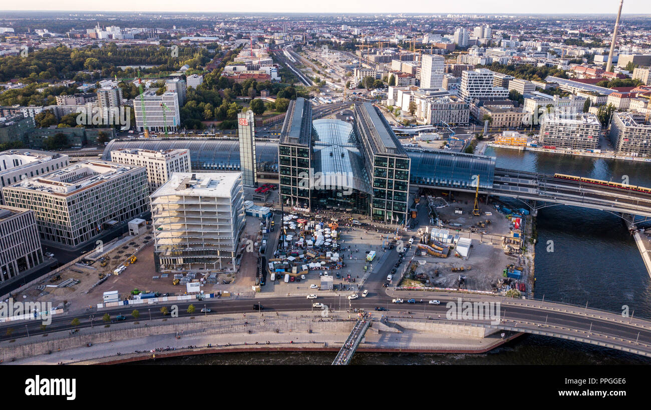 Hauptbahnhof, Hauptbahnhof, Berlin, Deutschland, Stockfoto