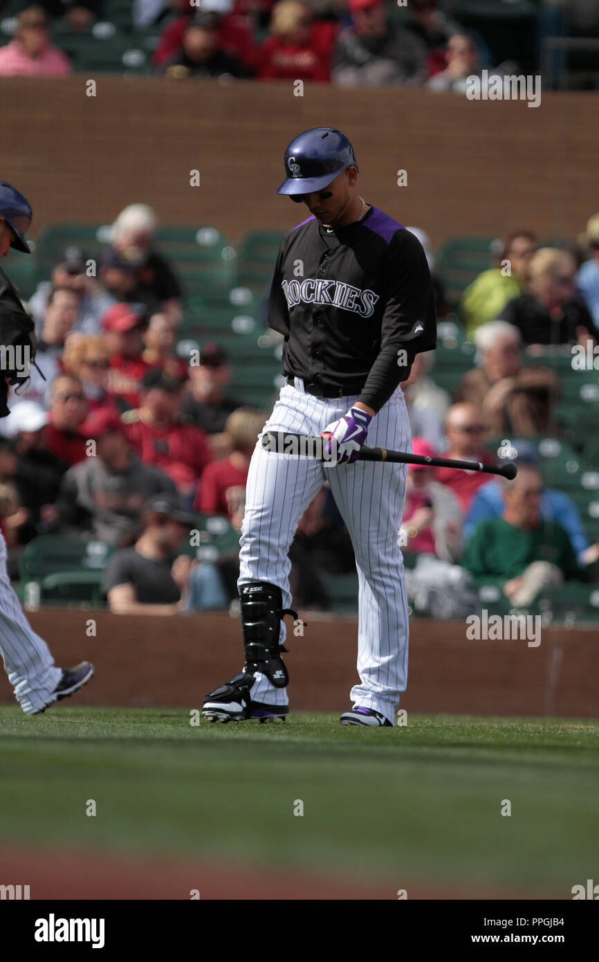 Carlos Gonzalez der Rockies, Trainieren im Frühjahr 2013 in Sports Complex Salt River Felder an der Talking Stick in Arizona. 24. Februar 2013. (© NorteP Stockfoto