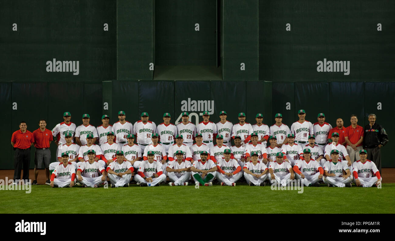 Offizielles Foto der Mexikanischen Mannschaft für das World Baseball Classic 2013. World Baseball Classic, Chase Field Stadion in Phoenix, Arizona. Foto ©: N Stockfoto