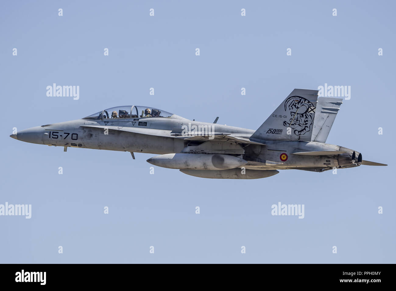 China. 26 Sep, 2018. Der EF-18 Fighter NATO Tiger Meet 2016 in Spanien, 23. Mai 2016 gesehen werden kann. Credit: SIPA Asien/ZUMA Draht/Alamy leben Nachrichten Stockfoto