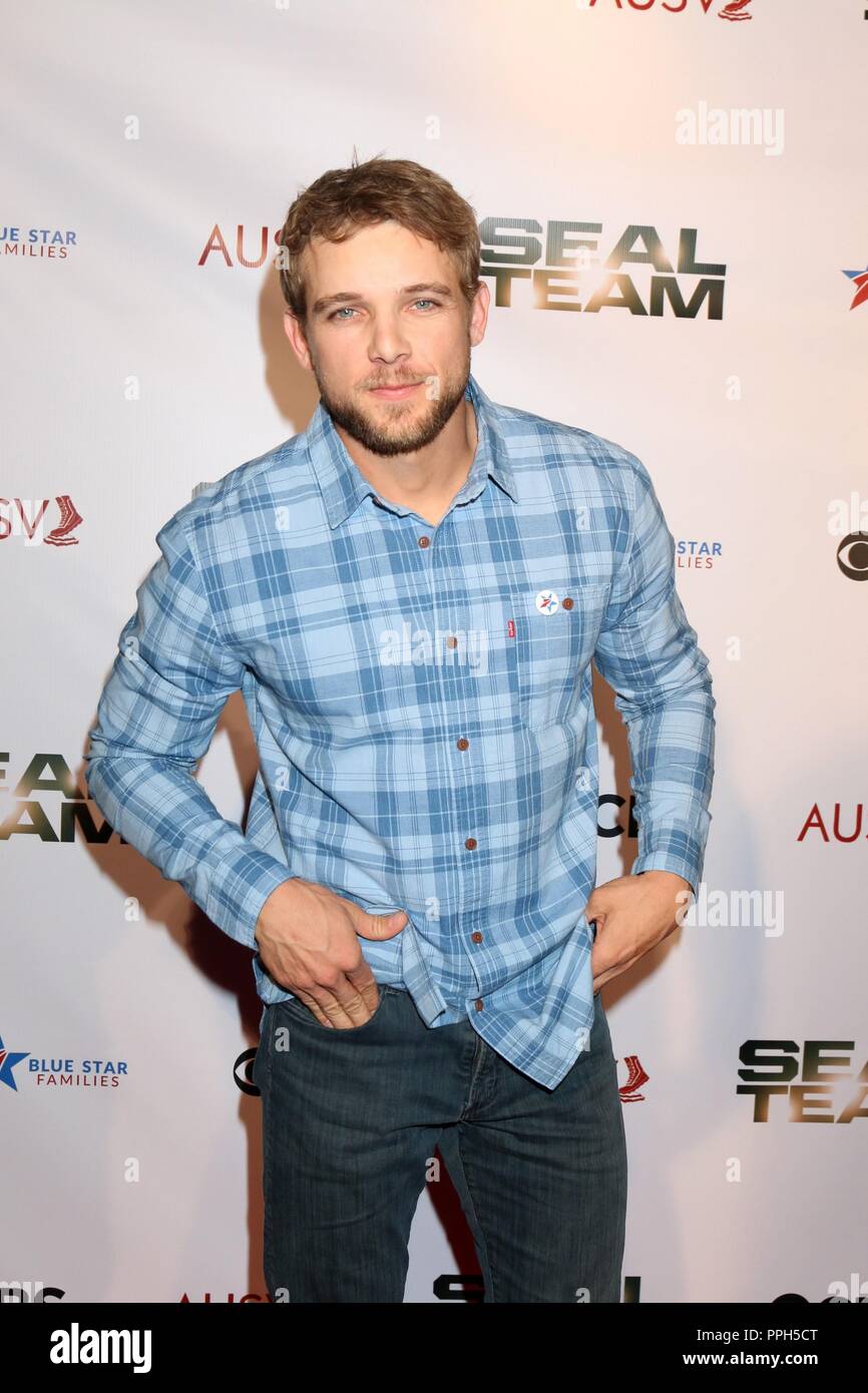Los Angeles, CA, USA. 25 Sep, 2018. Max Thieriot bei der Ankunft für SEAL TEAM Saison zwei Premiere, American Legion Post 43, Los Angeles, CA 25. September 2018. Credit: Priscilla Grant/Everett Collection/Alamy leben Nachrichten Stockfoto