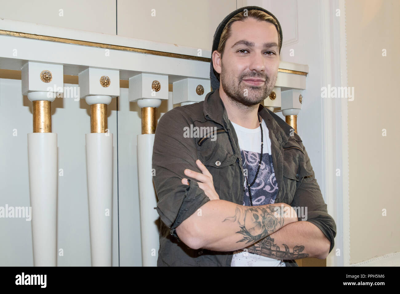 Rom, Italien. 26. September 2018. David Garrett die Teilnahme an der Pressekonferenz von explosiven Live Tour 2018 Excelsior Hotel in Rom Credit: Silvia Gerbino/Alamy leben Nachrichten Stockfoto