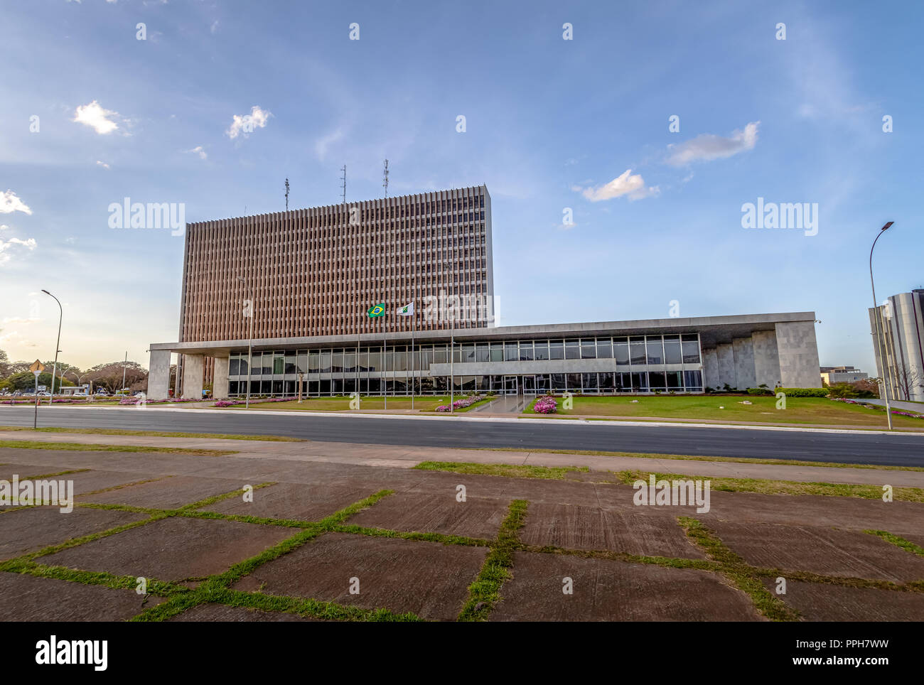 Buriti Square und Palast von buriti-Brasilia, Distrito Federal, Brasilien Stockfoto