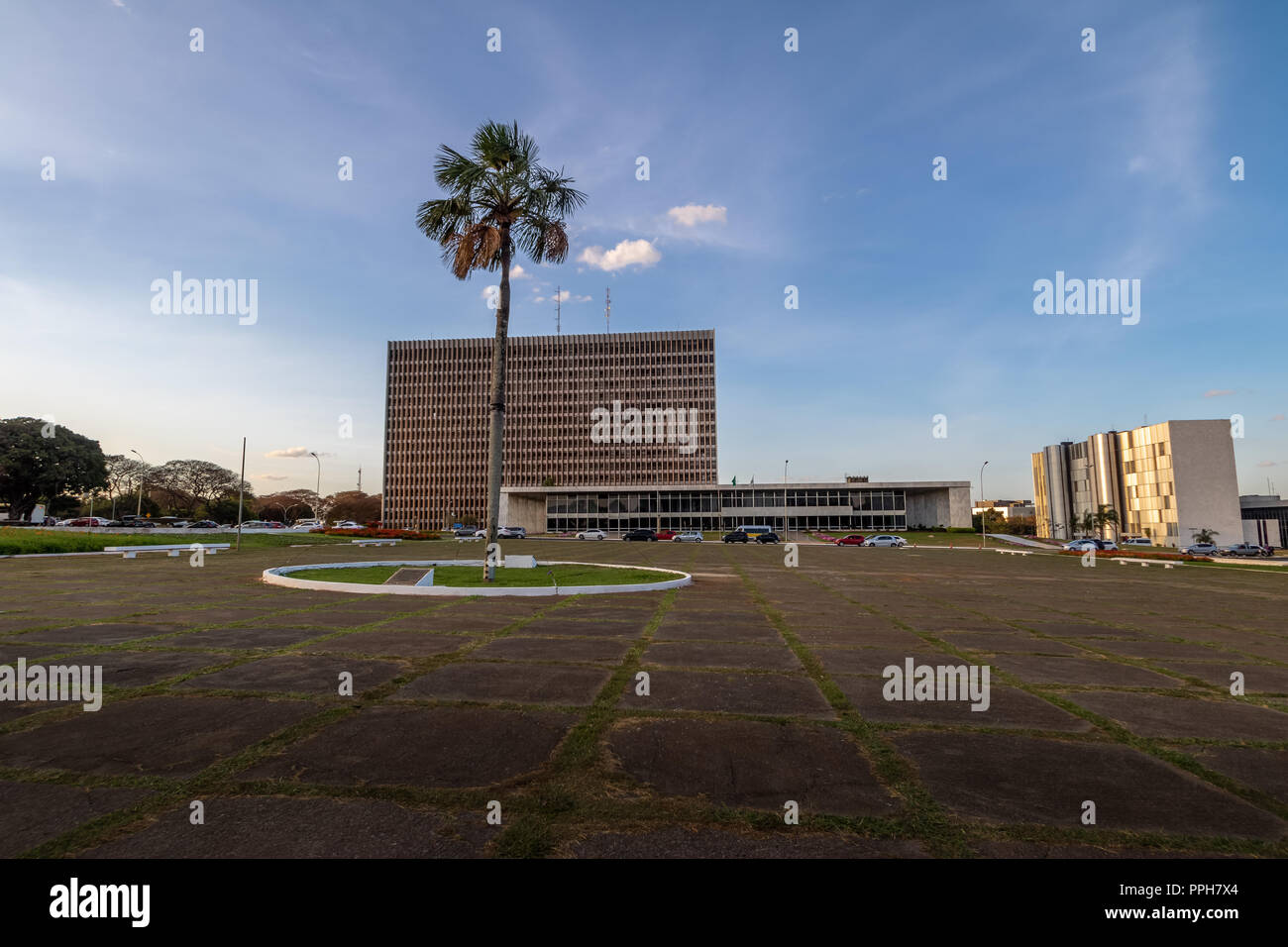Buriti Square und Palast von buriti-Brasilia, Distrito Federal, Brasilien Stockfoto