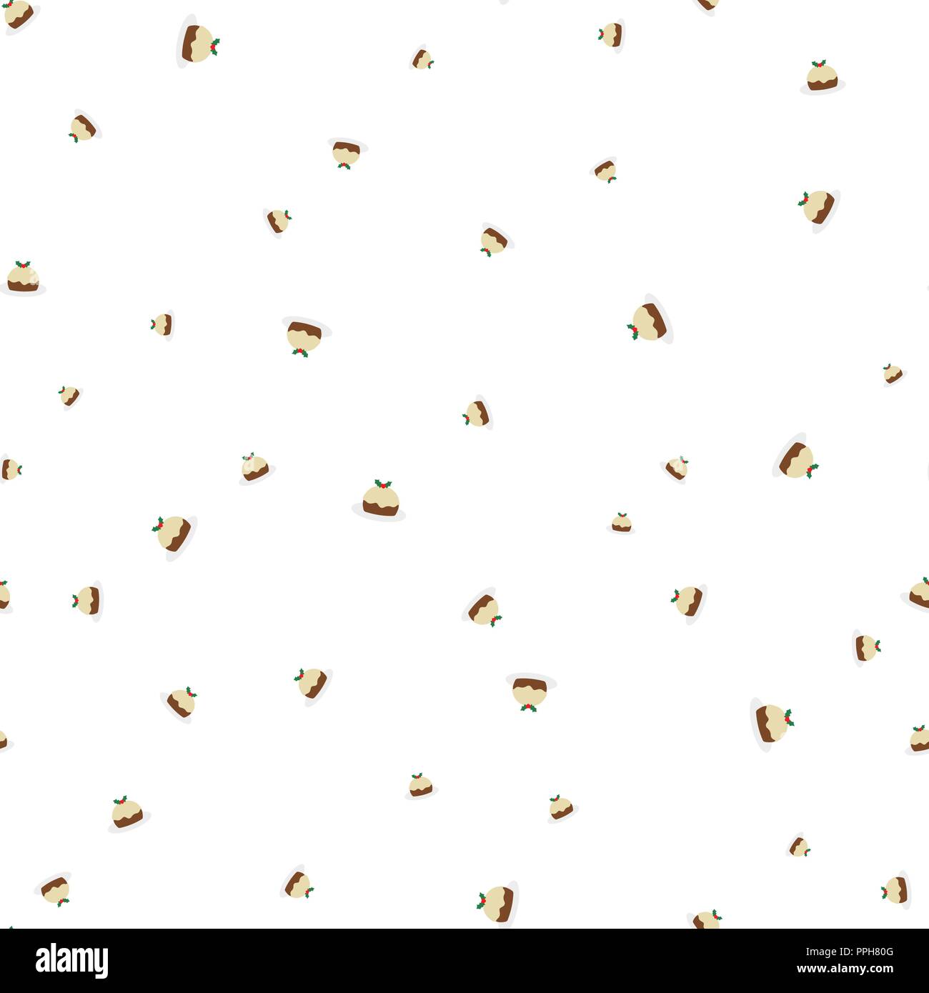 Cupcakes nahtlose Muster. Auf einem weißen Hintergrund. Vector Illustration. Stock Vektor