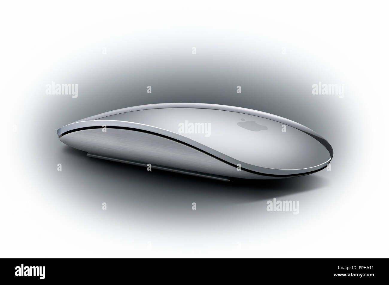 Weiß Silber Apple Computer Magic Mouse 2 Stockfoto