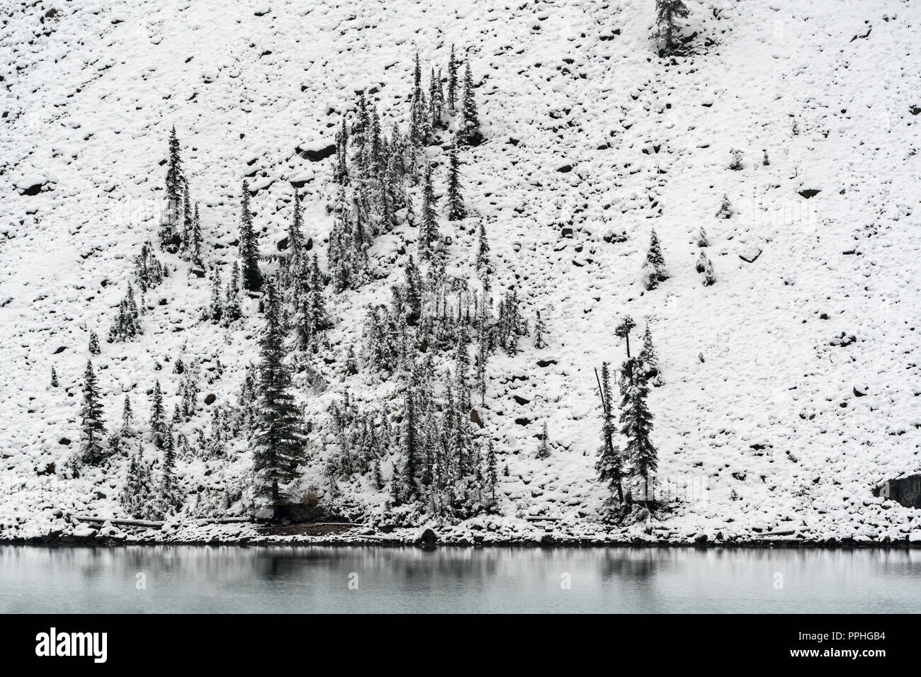 See, Moräne, Banff NP, Kanada Stockfoto