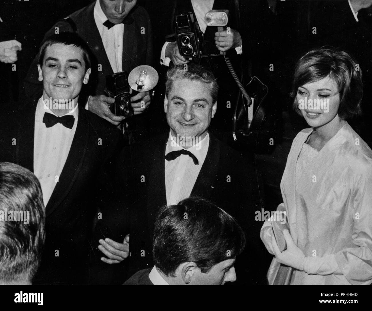 Alain Delon, Rene Clement, Barbara lass, Cannes, 1961 Stockfoto