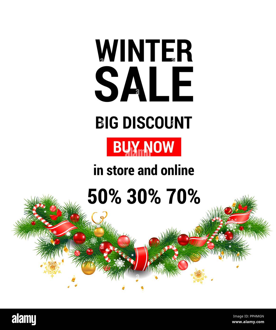 Weihnachten Verkauf Vorlage isoliert Stock Vektor