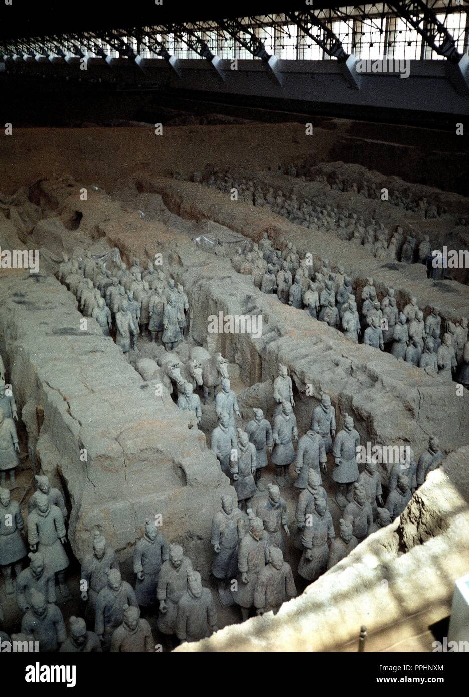 ESCULTURA - EJERCITO DE Terracotta-S III AC-DINASTIA QUINT. Lage: MAUSOLEO DE Qin Shi Huang. Stockfoto